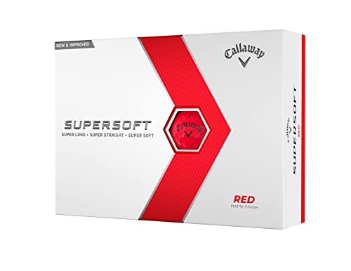 Callaway Golf Unisex Supersoft 23 12 Pack Performance Golf Bälle - Rot, One Dozen Callaway Golf Unisex Supersoft 23 12 Pack Performance Golf Bälle - Rot, One Dozen von Callaway
