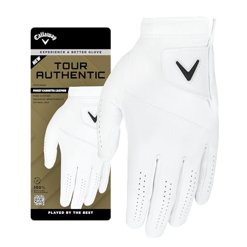 Callaway Golf Tour Authentic Herren Golfhandschuh 2025 - Rechtshänder für Linkshänder, M, Weiß Callaway Golf Tour Authentic Herren Golfhandschuh 2025 - Rechtshänder für Linkshänder, M, Weiß von Callaway