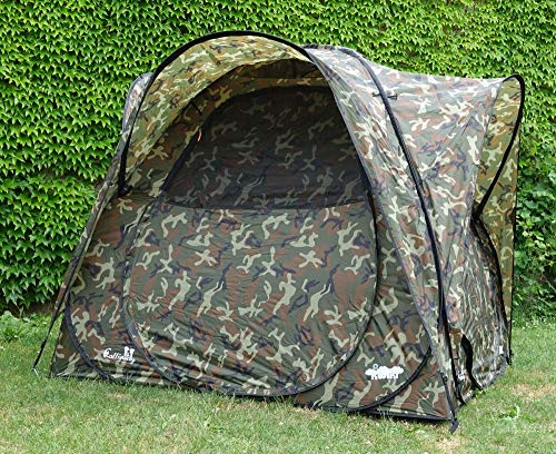 Eventzelt/Wurfzelt Callieway® „Kwiki“ Pop-up Zelt 225x225cm (4 Personenzelt) (Camouflage Woody) von Callieway