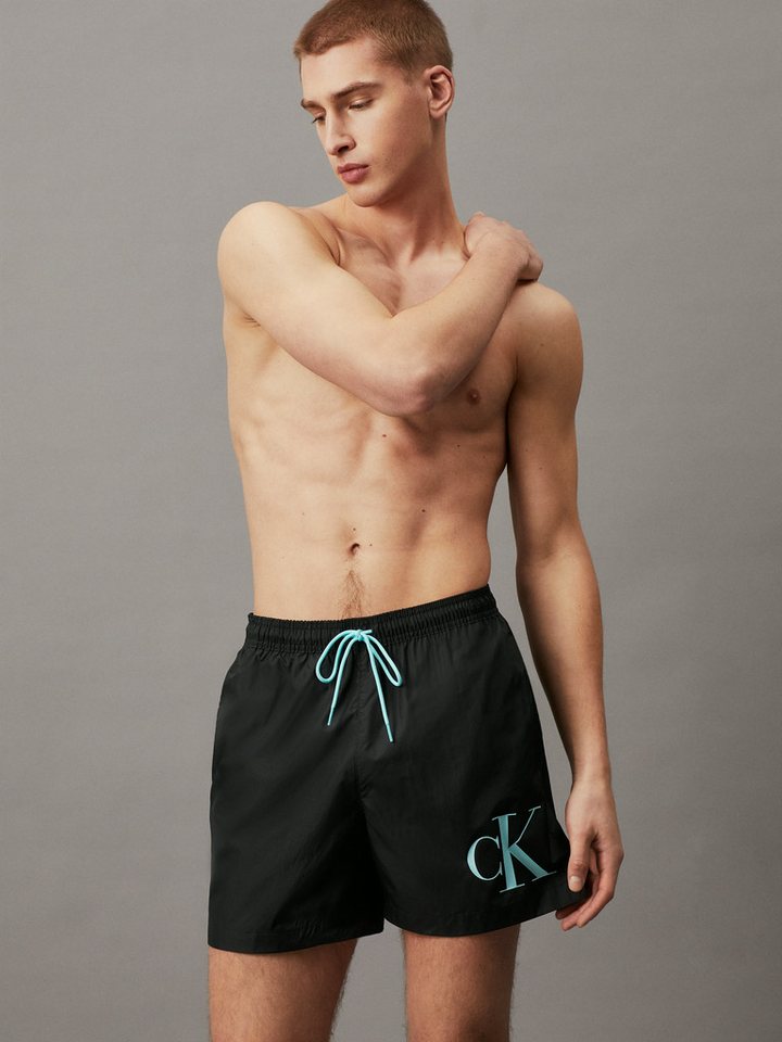 Calvin Klein Swimwear Badeshorts MEDIUM DRAWSTRING mit kontrastfarbenem Logo von Calvin Klein Swimwear
