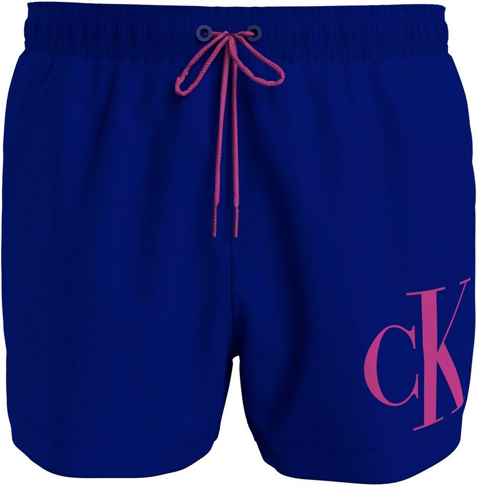 Calvin Klein Swimwear Badeshorts SHORT DRAWSTRING mit großem Logo-Print auf dem Bein von Calvin Klein Swimwear