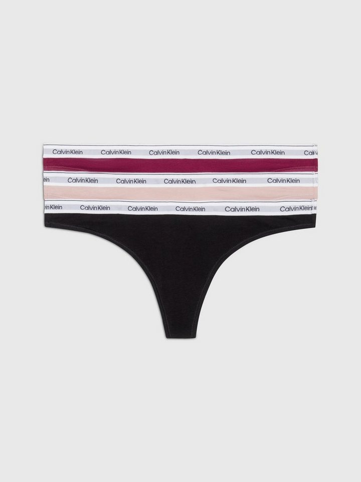 Calvin Klein Underwear Tanga 3 PACK THONG (LOW-RISE) (Packung, 3-St., 3er-Pack) mit Logobund von Calvin Klein Underwear