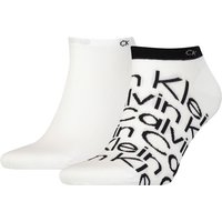 2er Pack Calvin Klein All-Over Print Sneakersocken Herren 002 - white 43-46 von Calvin Klein