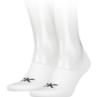 2er Pack Calvin Klein Logo High-Cut Füßlinge Herren 002 - white 39-42 von Calvin Klein