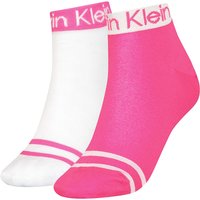 2er Pack Calvin Klein Logo Quarter Socken Damen 003 - magenta 2er Pack Calvin Klein Logo Quarter Socken Damen 003 - magenta von Calvin Klein