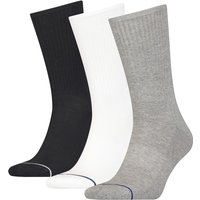 3er Pack Calvin Klein Athleisure Crew Socken Herren 003 - mid grey melange von Calvin Klein