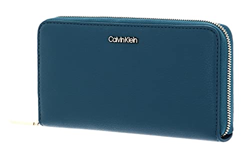 Calvin Klein CK Must Zip Around Wallet L Petrol von Calvin Klein