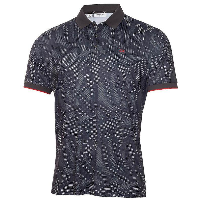 Calvin Klein Course Print Polo Dark Grey von Calvin Klein