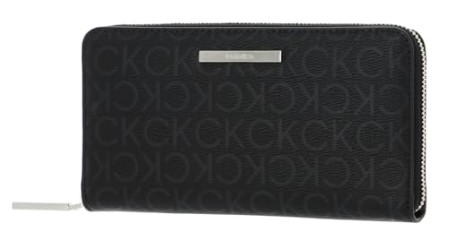 Calvin Klein Daily Dressed Long Zip Around Wallet CK Black von Calvin Klein