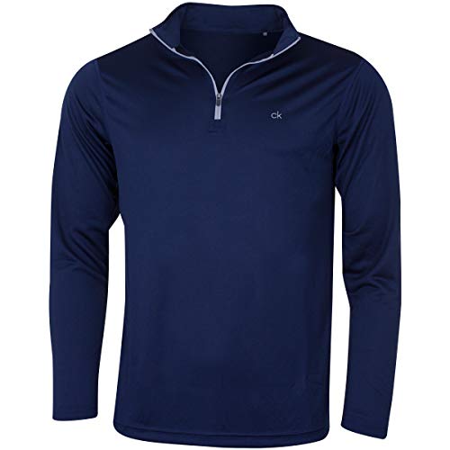 Calvin Klein Golf Herren Harlem 1/4 Zip Pullover - Marine Marl - M Calvin Klein Golf Herren Harlem 1/4 Zip Pullover - Marine Marl - M von Calvin Klein
