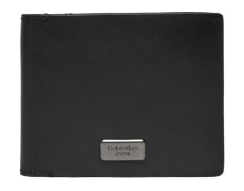 Calvin Klein INST PLAQUE BIFOLD W/COIN, Nun, Schwarz, Taglia unica von Calvin Klein