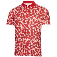 Calvin Klein LEAF PRINT Halbarm Polo rot von Calvin Klein