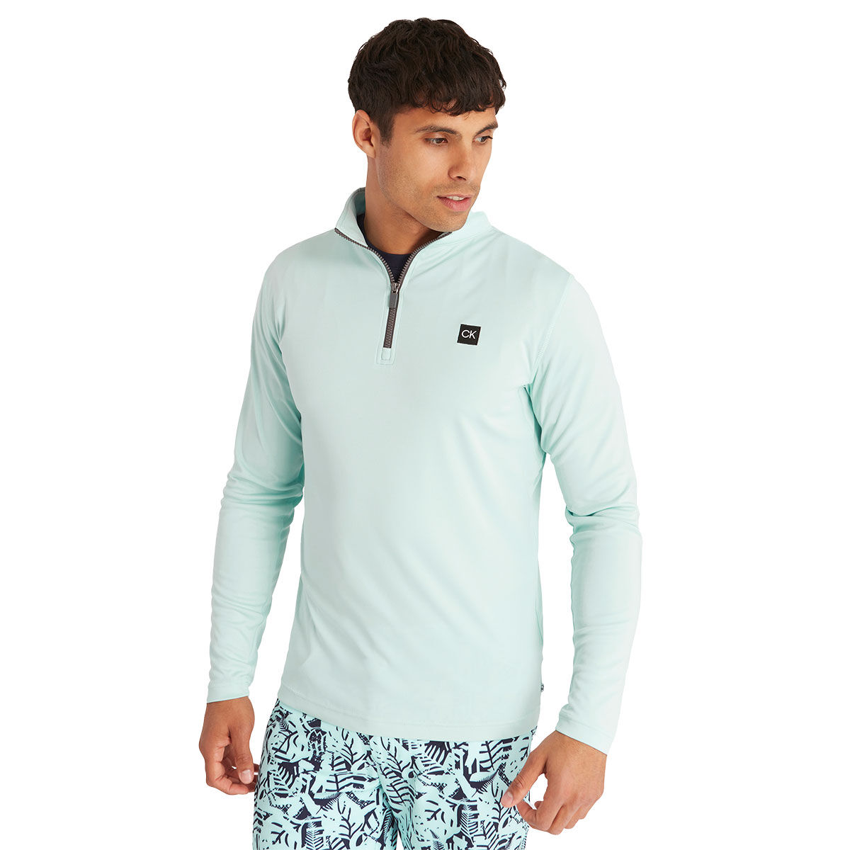 Calvin Klein Men's Westgate Half Zip Golf Midlayer, Mens, Aqua, Xl | American Golf von Calvin Klein