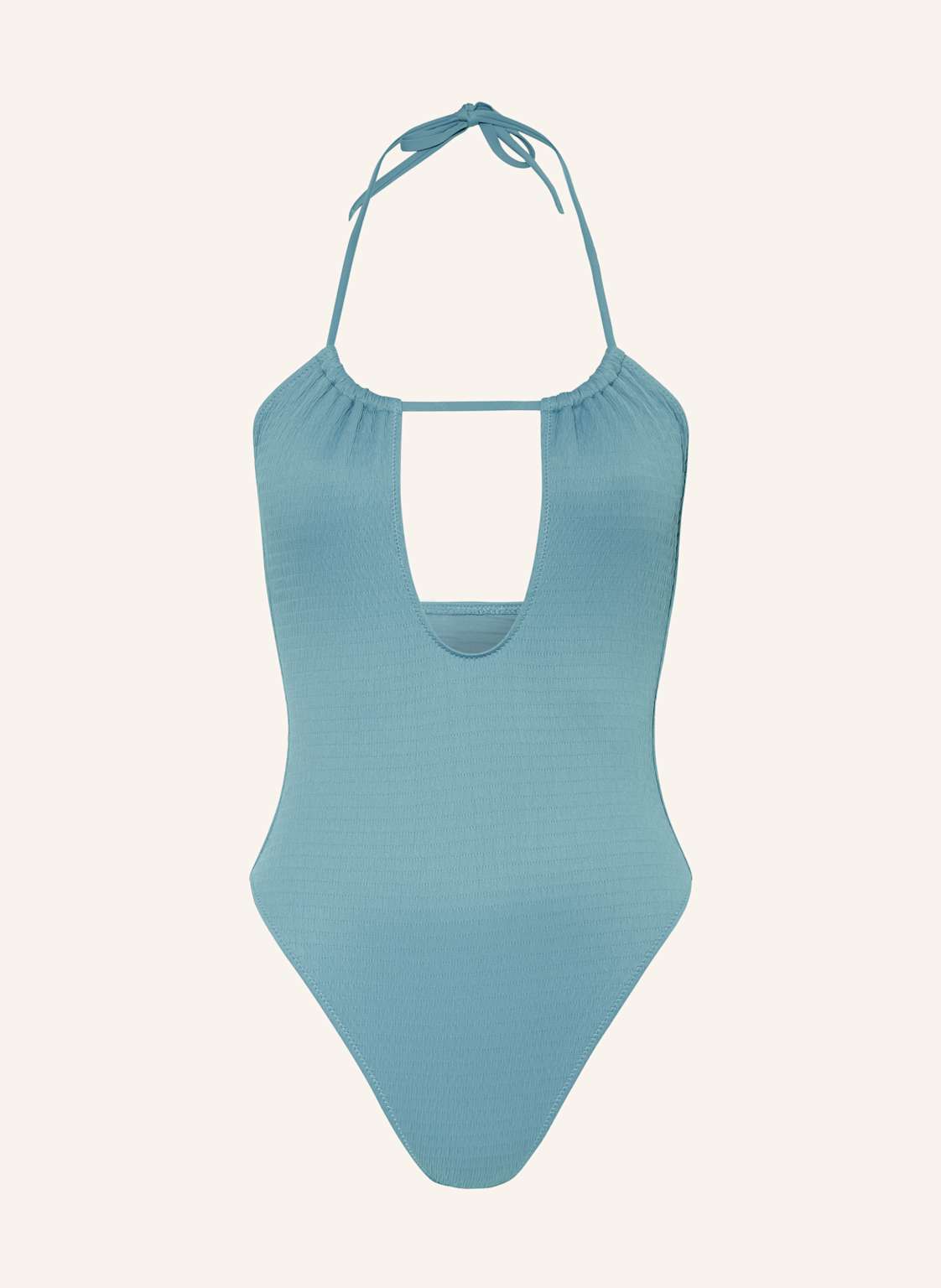 Calvin Klein Set: Neckholder-Badeanzug Und Harrgummi blau Calvin Klein Set: Neckholder-Badeanzug Und Harrgummi blau von Calvin Klein