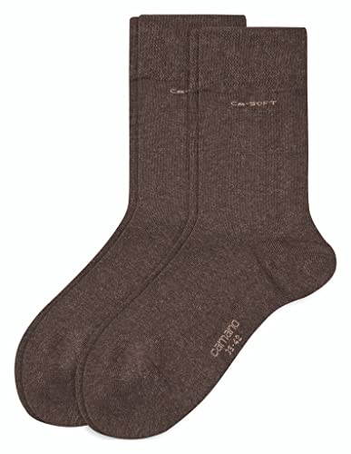 Camano Unisex ca-soft Socks 2p, braun(darkbrownmelange (8997)), Gr. 39 von Camano