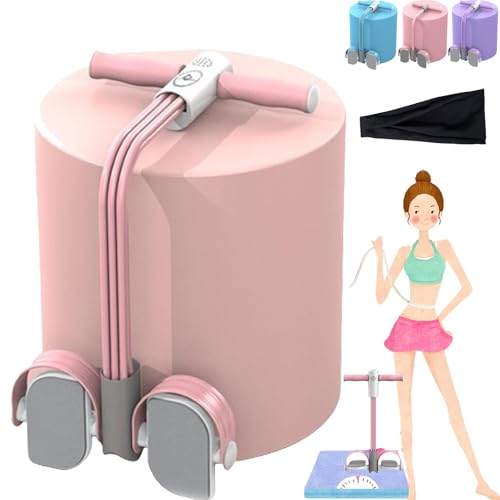 Multifunctional Pedal Puller Resistance Rope, 2024 New fitness pedal puller rope, Foot Pedal Resistance Band, 4/6-Tube Yoga Tension Rope for Abdomen, Exercise Bands (Pink, 6-tube count) von Camic