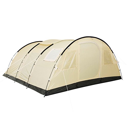 CampFeuer Zelt Caza für 6 Personen | Beige/Sand | Großes Tunnelzelt mit riesigem Vorraum, 5000 mm Wassersäule | Vernähter Boden und versiegelte Nähte | Gruppenzelt, Campingzelt, Familienzelt CampFeuer Zelt Caza für 6 Personen | Beige/Sand | Großes Tunnelzelt mit riesigem Vorraum, 5000 mm Wassersäule | Vernähter Boden und versiegelte Nähte | Gruppenzelt, Campingzelt, Familienzelt von CampFeuer