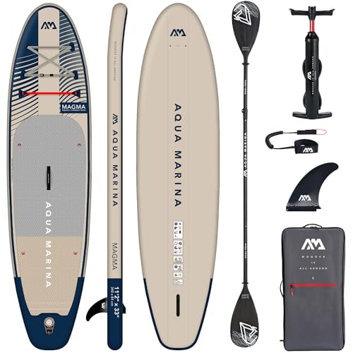 CampSup SUP Aqua Marina Magma + DUAL-TECH Paddle SCHWARZ 340x84x15cm Aufblasbares Stand Up Paddle Board Surfboard für Einsteiger & Fortgeschrittene mit zubehör CampSup SUP Aqua Marina Magma + DUAL-TECH Paddle SCHWARZ 340x84x15cm Aufblasbares Stand Up Paddle Board Surfboard für Einsteiger & Fortgeschrittene mit zubehör von CampSup