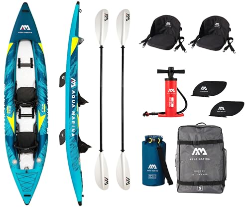 Campsup Aqua Marina kajak aufblasbar | Inflatable 2 Personen Kayak Steam-412 + 2 x KP-1 | 412x90 cm | Technologie: Drop Stitch Campsup Aqua Marina kajak aufblasbar | Inflatable 2 Personen Kayak Steam-412 + 2 x KP-1 | 412x90 cm | Technologie: Drop Stitch von CampSup