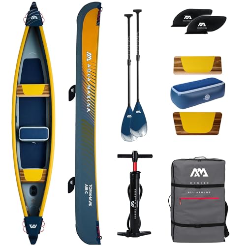 Campsup Aqua Marina kajak aufblasbar | Inflatable 3 Personen Kayak Tomahawk AIR-C 2024 + 2 x CP-1 | 478x88 cm | Technologie: Drop Stitch Campsup Aqua Marina kajak aufblasbar | Inflatable 3 Personen Kayak Tomahawk AIR-C 2024 + 2 x CP-1 | 478x88 cm | Technologie: Drop Stitch von CampSup
