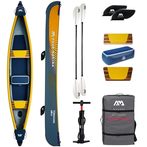 Campsup Aqua Marina kajak aufblasbar | Inflatable 3 Personen Kayak Tomahawk AIR-C 2024 + 2 x KP-1 | 478x88 cm | Technologie: Drop Stitch Campsup Aqua Marina kajak aufblasbar | Inflatable 3 Personen Kayak Tomahawk AIR-C 2024 + 2 x KP-1 | 478x88 cm | Technologie: Drop Stitch von CampSup