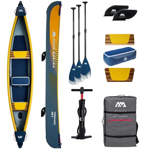 Campsup Aqua Marina kajak aufblasbar | Inflatable 3 Personen Kayak Tomahawk AIR-C 2024 + 3 x CP-1 | 478x88 cm | Technologie: Drop Stitch Campsup Aqua Marina kajak aufblasbar | Inflatable 3 Personen Kayak Tomahawk AIR-C 2024 + 3 x CP-1 | 478x88 cm | Technologie: Drop Stitch von CampSup