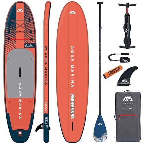 Campsup SUP Aqua Marina Atlas 12'0" Floater Aufblasbares Stand Up Paddle Board | 366 x 86 x 15 cm | Surfboard für Einsteiger & Fortgeschrittene mit zubehör | Tragkraft bis 180 Kg Campsup SUP Aqua Marina Atlas 12'0" Floater Aufblasbares Stand Up Paddle Board | 366 x 86 x 15 cm | Surfboard für Einsteiger & Fortgeschrittene mit zubehör | Tragkraft bis 180 Kg von CampSup