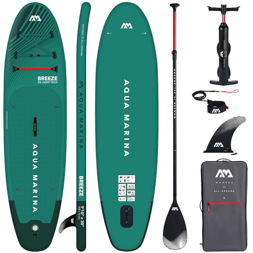 Campsup SUP Aqua Marina Breeze 9'10" Aufblasbares Stand Up Paddle Board | 300 x 76 x 12 cm | Surfboard für Einsteiger & Fortgeschrittene mit zubehör | Tragkraft bis 100 Kg Campsup SUP Aqua Marina Breeze 9'10" Aufblasbares Stand Up Paddle Board | 300 x 76 x 12 cm | Surfboard für Einsteiger & Fortgeschrittene mit zubehör | Tragkraft bis 100 Kg von CampSup