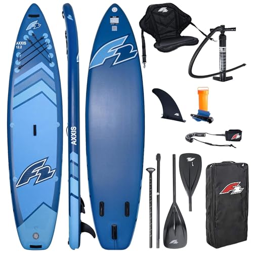 Campsup SUP F2 AXXIS 12'2" Combo DUNKEL BLAU Aufblasbares Stand Up Paddle Board | 372x86x15 cm | Surfboard für Einsteiger & Fortgeschrittene mit zubehör | Tragkraft bis 180 Kg von CampSup