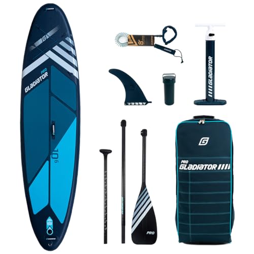 Campsup SUP Gladiator Pro 10'6 Aufblasbares Stand Up Paddle Board | 320 x 81 x 12 cm | Surfboard für Einsteiger & Fortgeschrittene mit zubehör | Tragkraft bis 120 Kg von CampSup