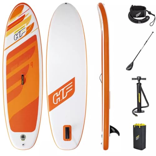 Campsup SUP Hydro-Force Aqua Journey 9'0" Aufblasbares Stand Up Paddle Board | 274 x 76 x 12 cm | Surfboard für Einsteiger & Fortgeschrittene mit zubehör | Tragkraft bis 100 Kg von CampSup