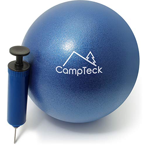 CampTeck U6812 Mini Pilates Ball Plastik Yoga Ball 23cm für Übung, Fitness, Gymnastik, Therapieball mit Handpumpe - Blau von CampTeck