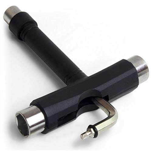 CampTeck U7188 Alles in Einem Skate-Werkzeug, Skateboard Tool, T Tool Skateboard, Skateboard Schraubenschlüssel - schwarz/Silber CampTeck U7188 Alles in Einem Skate-Werkzeug, Skateboard Tool, T Tool Skateboard, Skateboard Schraubenschlüssel - schwarz/Silber von CampTeck