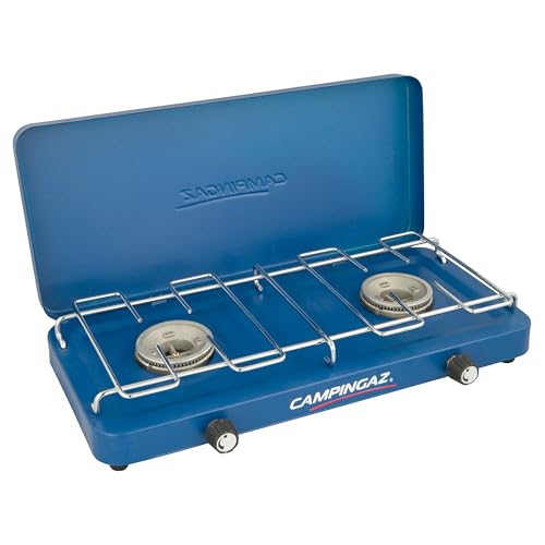 Campingaz Base Camp Lid Campingkocher kompakt mit Deckel Verschiedene Kochmöglichkeiten mit 2 Platten, Gaskocher mit 2 Flammen, Leistung 2 x 1.600 W für Camping oder Festivals, Blau Campingaz Base Camp Lid Campingkocher kompakt mit Deckel Verschiedene Kochmöglichkeiten mit 2 Platten, Gaskocher mit 2 Flammen, Leistung 2 x 1.600 W für Camping oder Festivals, Blau von Campingaz