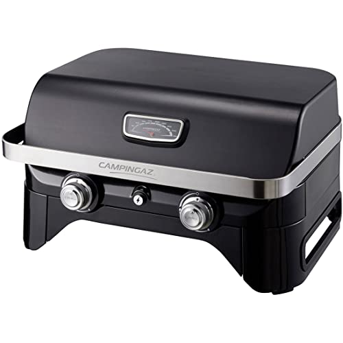 Campingaz Attitude 2100 LX Gasgrill, tragbarer Tischgrill mit 2 Stahlbrennern, 5 kW Leistung ,Camping Gasgrill mit Deckel, Thermometer und Gusseisen-Grillrost, Schwarz Campingaz Attitude 2100 LX Gasgrill, tragbarer Tischgrill mit 2 Stahlbrennern, 5 kW Leistung ,Camping Gasgrill mit Deckel, Thermometer und Gusseisen-Grillrost, Schwarz von Campingaz