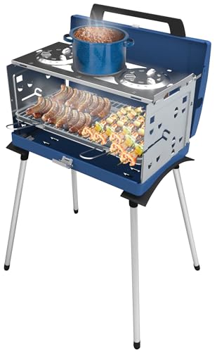 Campingaz Camping Grill Pueblo IV 200 SGR, Gasgrill Camping mit abnehmbaren Füßen, tragbarer Grill und 3-fach Kocher in einem Koffergrill, inkl. Drehspieß, 5.200 Watt, 72,5 x 54 x 108 cm Campingaz Camping Grill Pueblo IV 200 SGR, Gasgrill Camping mit abnehmbaren Füßen, tragbarer Grill und 3-fach Kocher in einem Koffergrill, inkl. Drehspieß, 5.200 Watt, 72,5 x 54 x 108 cm von Campingaz