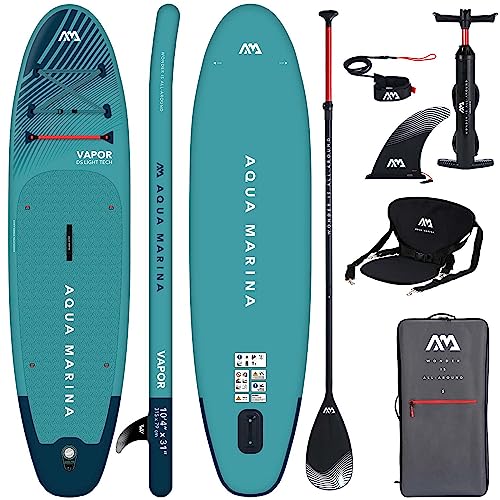 Aqua Marina Aufblasbar Sup Board Stand up Paddle AQUAMARINA Vapor Komplette Packung 315x79x15 cm mit Kayak Sitz von Campsup