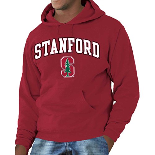 Campus Colors NCAA Kapuzen-Sweatshirt mit Aufdruck "Arch & Logo", langärmelig, Uni, Cardinal, Small von Campus Colors