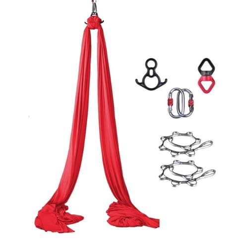 Canopz Yoga Vertikaltuch (8x2.8m) - Yogatuch Zum Aufhängen, Trapez Schaukel, Starke Tragfähigkeit, Sicherer SchutzYoga Schaukel Set, Akrobatik Tuch Aerial Yogatuch Seide Für Erwachsene, ﻿ von Canopz