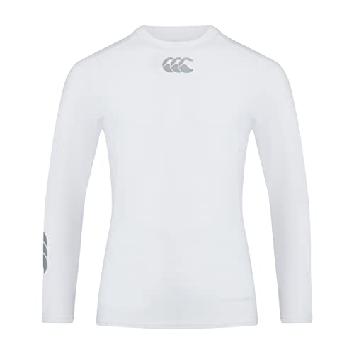 Canterbury Kinder Oberteil Thermoreg Base Layer Langarm-Unterhemd, Weiß, M, E746845-001-MB von Canterbury