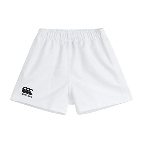Canterbury Boy's Professional Polyester Shorts - White, Size 6 von Canterbury