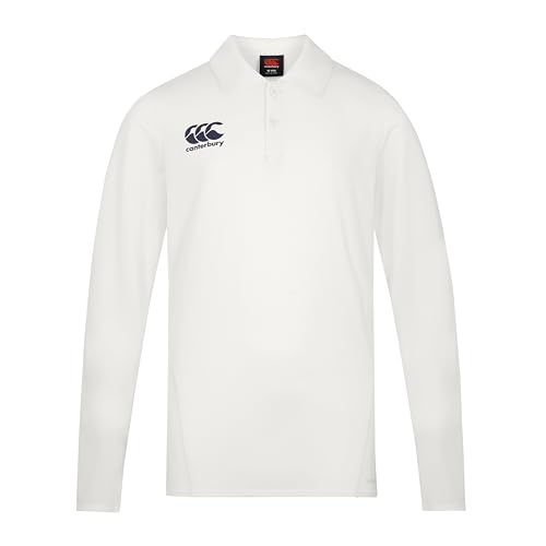 Canterbury Cricket Performance Long Sleeve Polo Shirt für Herren, Cream, XXL Canterbury Cricket Performance Long Sleeve Polo Shirt für Herren, Cream, XXL von Canterbury