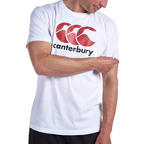 Canterbury Herren CCC Logo Baumwollmischung T-Shirt - Weiß/Rot/Schwarz - M von Canterbury