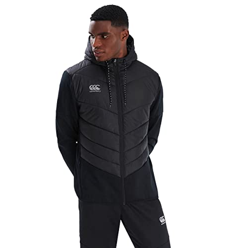 Canterbury Herren Hybrid wasserfeste gepolsterte Jacke - Schwarz/Grau - XXL von Canterbury