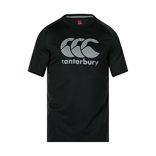 Canterbury Herren T-Shirt Vapodri Training Mit Großem Logodruck, Schwarz, 4XL, E546649-989-4XL von Canterbury