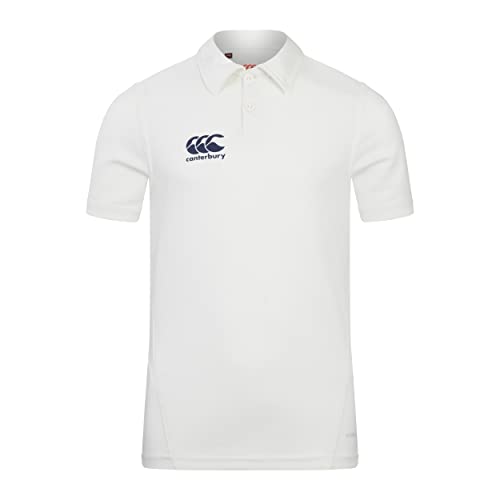 Canterbury Jungen Junior Cricket-Shirt, Weiß Polohemd, cremefarben, 4 Jahre von Canterbury