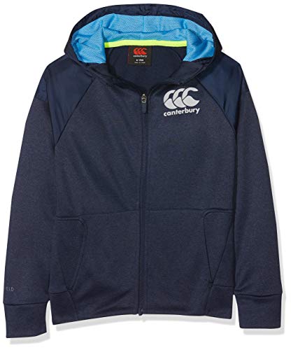Canterbury Jungen Hoody VapoShield mit durchgängigem Reißverschluss, Navy Blau Meliert, 8, E753851Z70 Canterbury Jungen Hoody VapoShield mit durchgängigem Reißverschluss, Navy Blau Meliert, 8, E753851Z70 von Canterbury