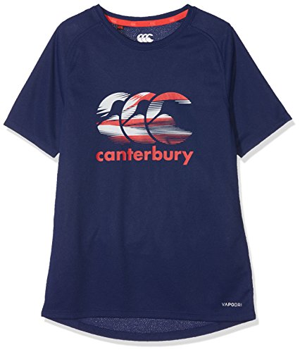 Canterbury Jungen T-Shirt Vapodri Training Mit Großem Logodruck, Patriot Blau, 8, E747486-Y41-8 von Canterbury