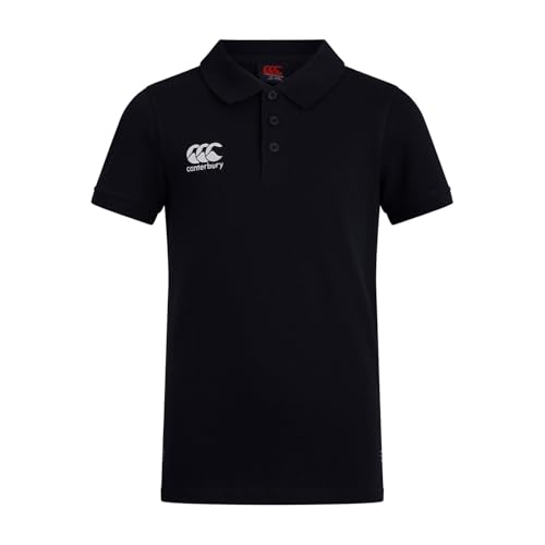 Canterbury Jungen Waimak Cotton Polo Rugby Shirt | Casual Top for Long Lasting Comfort Poloshirt, Schwarz, Größe 8, 128 Canterbury Jungen Waimak Cotton Polo Rugby Shirt | Casual Top for Long Lasting Comfort Poloshirt, Schwarz, Größe 8, 128 von Canterbury