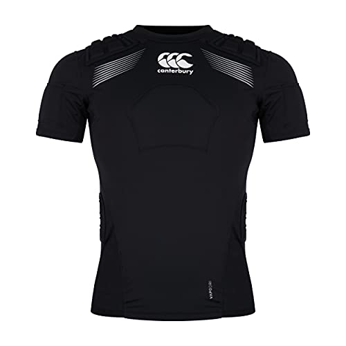 Canterbury Rugby Elite Protection Vest Schutzweste, Schwarz/Weiß/Silber, L von Canterbury